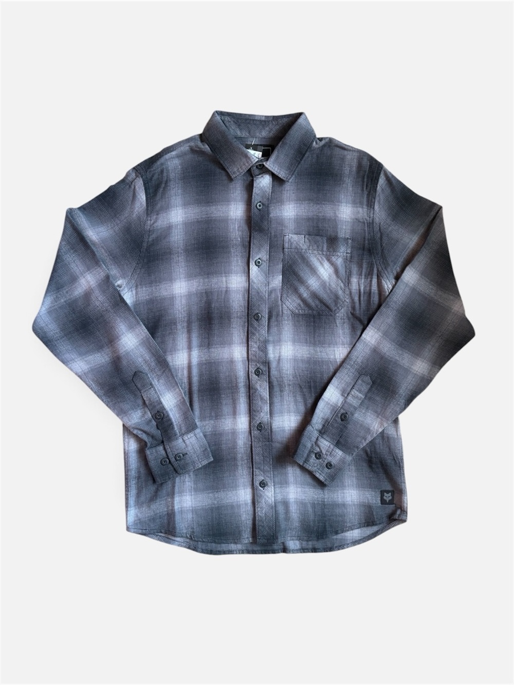 Fox Survivalist Men's Gray Plaid Button-Down Shirt